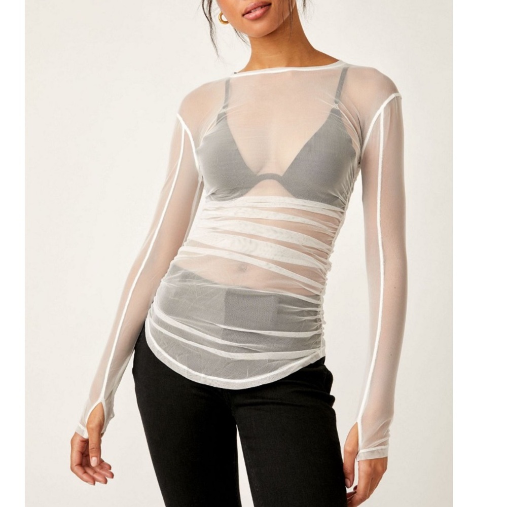 FREE PEOPLE➕INTIMATELY Last Layer Sheer Top